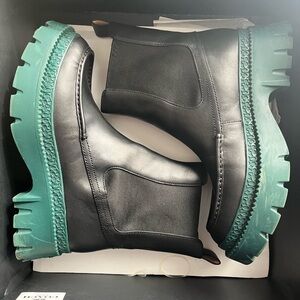 Joey Black Leather Bootie